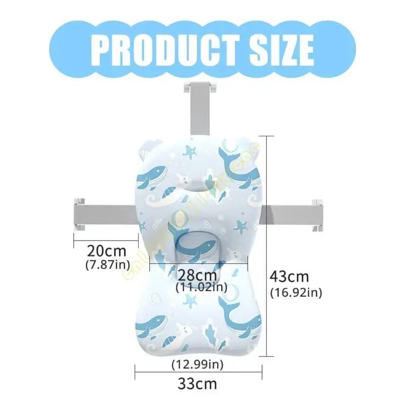 Infant Baby Bathing Pad Soft & Lightweight Newborns Bath Net Toddler Bath Rack Shower Accessories for Safe Bathing DXAD