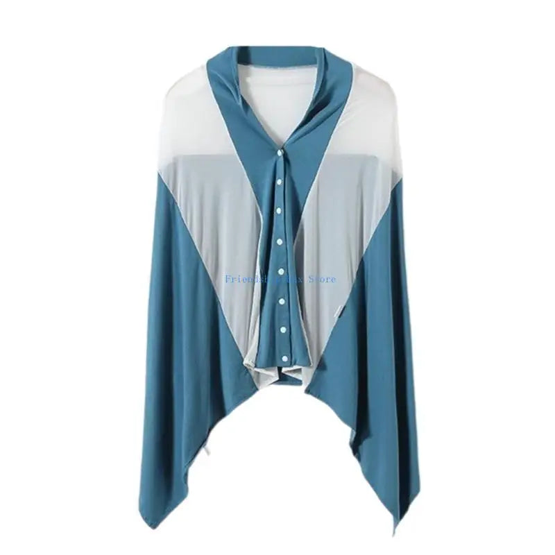F1CB Upgrades Nursing Cover Scarf Breastfeeding Apron Soft & Breathable Privacy Feeding Shawl Pram Sunshade Fiber for Moms