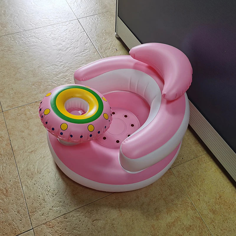 Baby Inflatable Seat – Built-in Pump, Feeding & Learning Chair