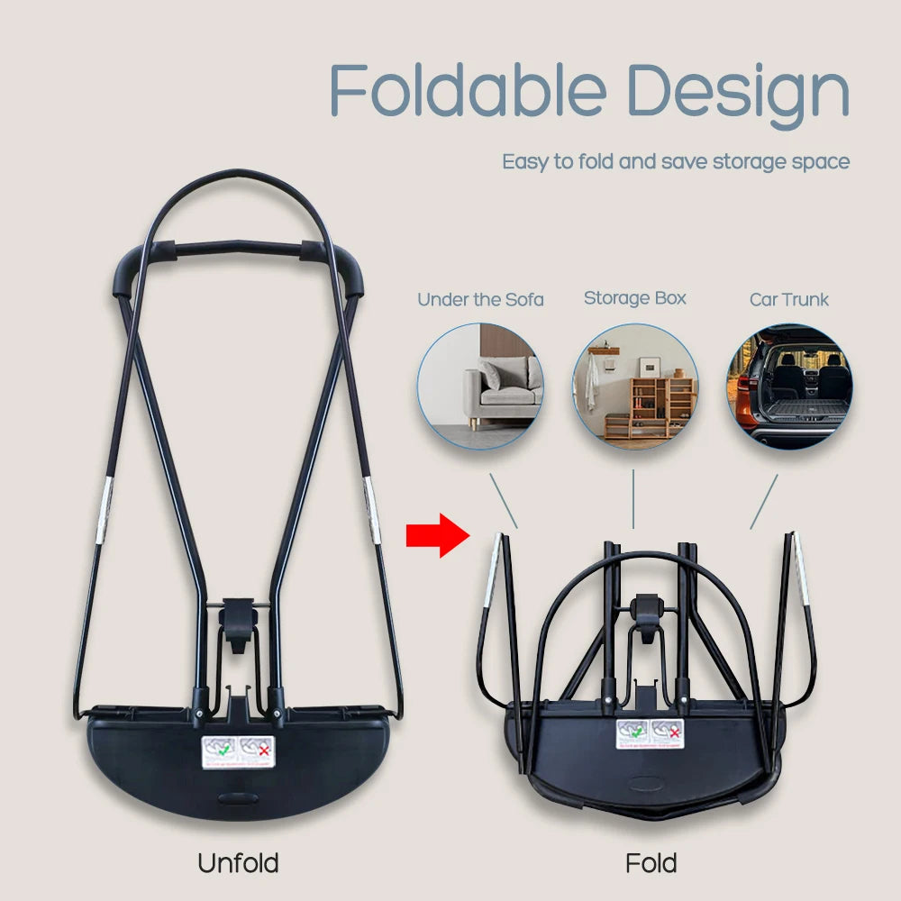AnGku Baby Rocking Chair Foldable Baby Swing Chair for 0-12 Months Three-speed Height Adjustment Baby Bouncer with Toys
