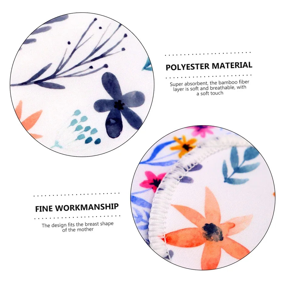Breast Pads Bamboo Nursing Pads Absorbency Waterproof Washable Feeding Pad Reusable Breathablefor Nursing and Maternity Moms