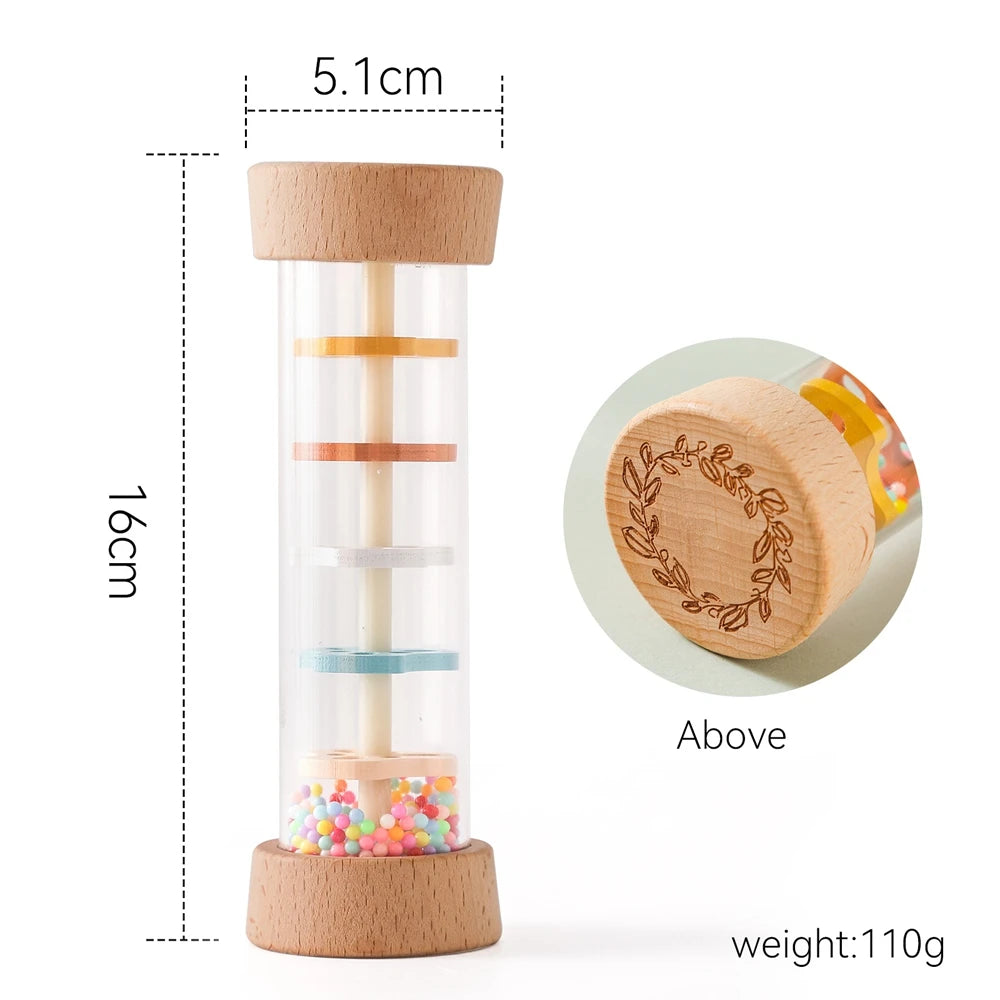 Montessori Baby Toys Wooden Cartoon Block Rattle Toys Early Educational Toys for Kids Wooden Craft Toddler Toys Baby Accessories