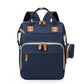 35L Mom Backpack – Folding Cot, Waterproof, USB Charging & Stroller Strap