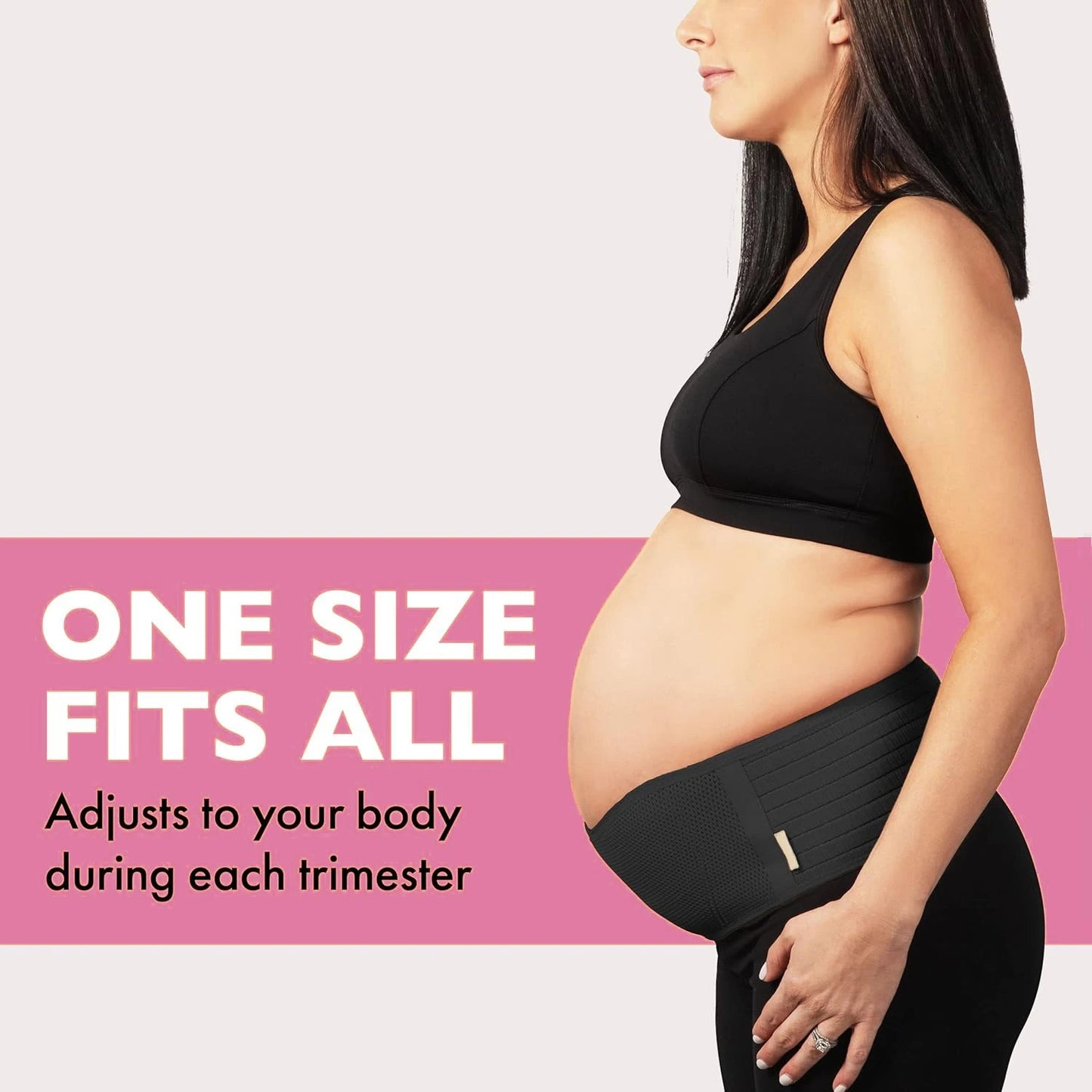 Pregnancy  Support Band for Abdomen, Pelvic, Waist, & Back Tiredness，Adjustable Gepoetry Maternity Belly Band for Pregnant Women