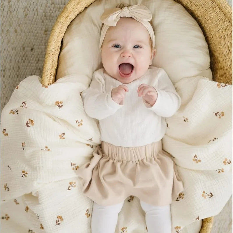 3pcs/set 6-Layer Muslin Swaddle Blanket for Baby Soft Cotton Gauze Receiving Blankets for Newborn Soft Wrap Set Toddler Boy Girl