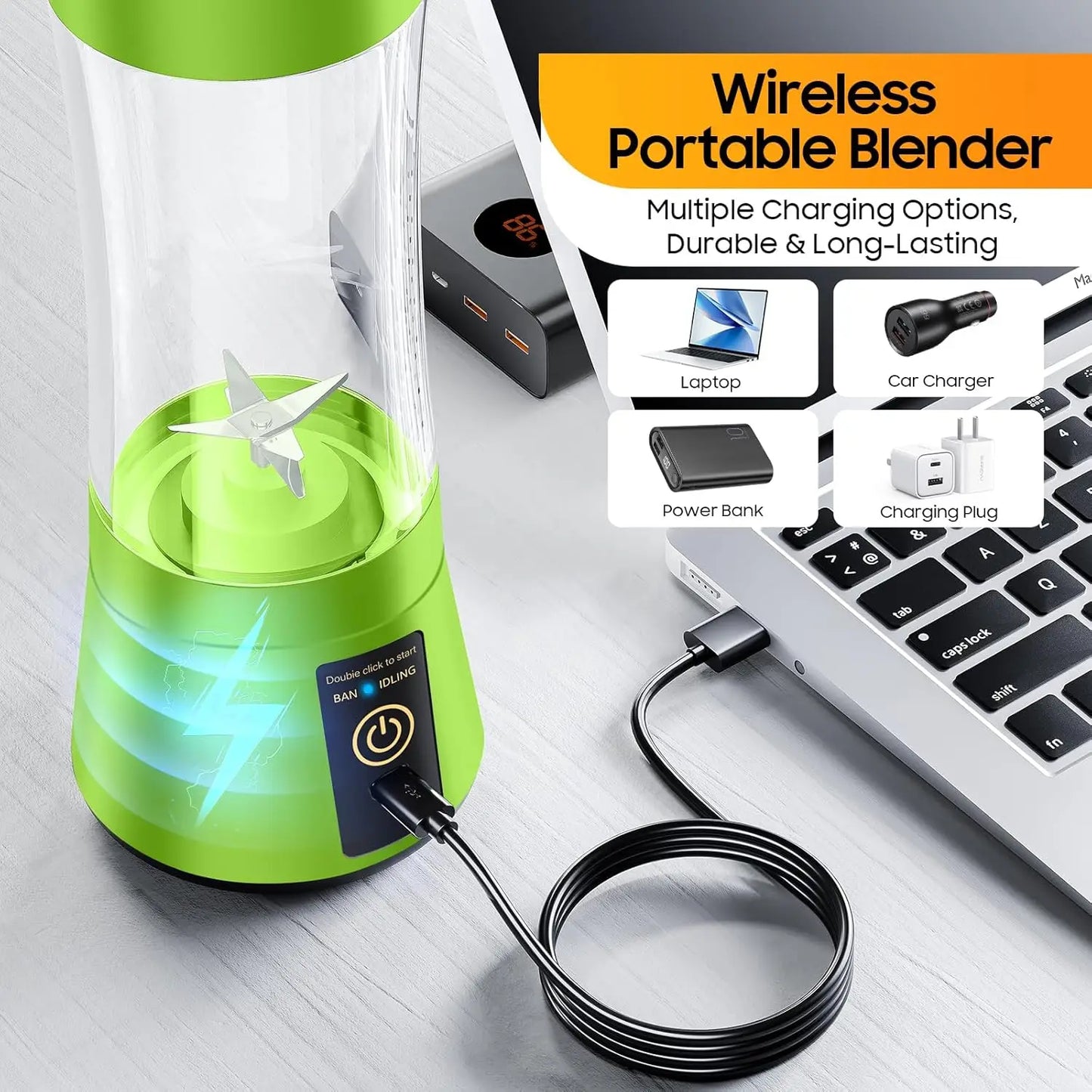 Baby Mini Wireless Electric Food Mixer 380ml Household Juice Mixer Mini Electric Juicer Usb Rechargeable Smoothie Shake Mixer