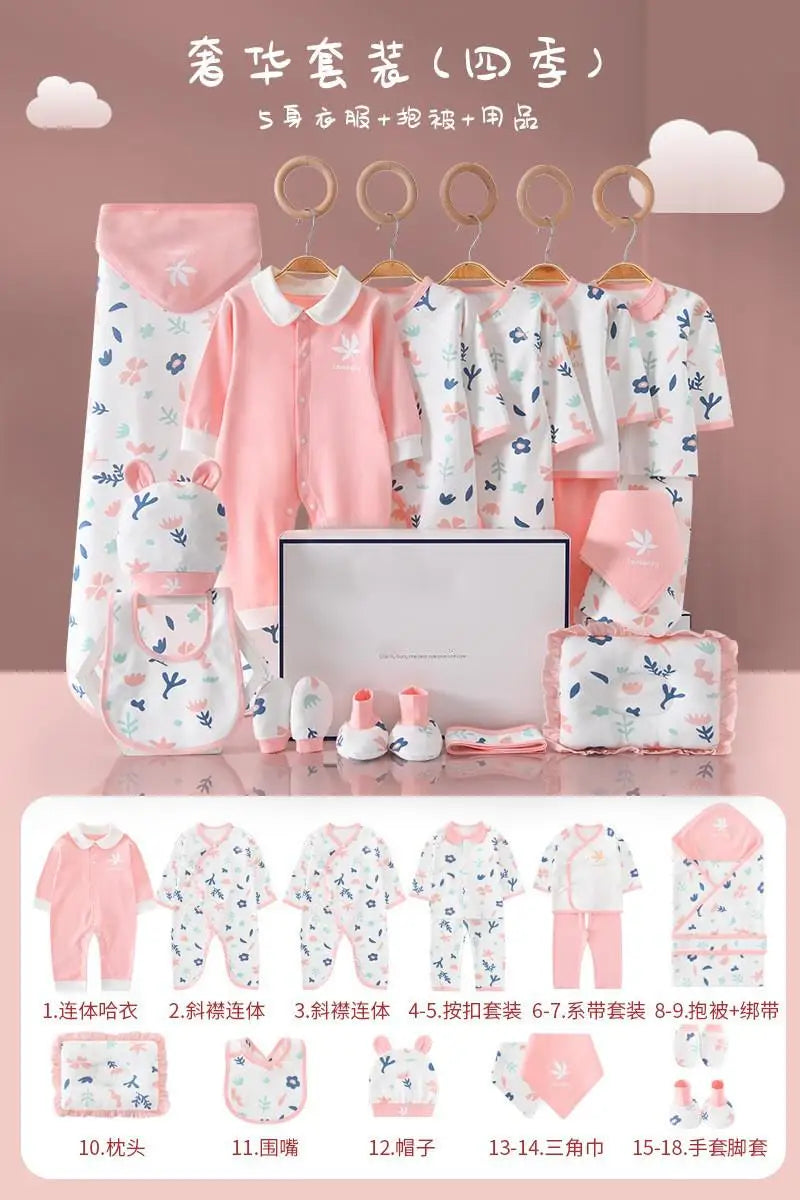 Pure Cotton Newborn Baby Set – Unisex Clothing Suit (0–12 Months)