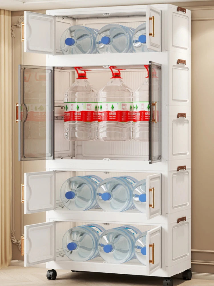 Children's Wardrobe Storage Cabinet Living Room Foldableable Bedroom Container Bins Large Capacity Baby Wardrobe Multi-Function
