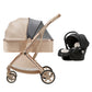 Luxurious Baby Stroller 3 in 1 Can Sit Can Lie Baby Pram Portable Baby Travel System Baby Pushchair for Newborn