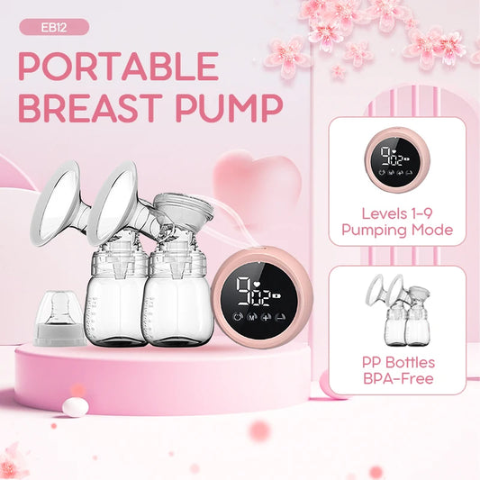 Dr.Isla Double Electric Breast Pumps Powerful Nipple Suction