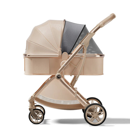 Luxurious Baby Stroller 3 in 1 Can Sit Can Lie Baby Pram Portable Baby Travel System Baby Pushchair for Newborn