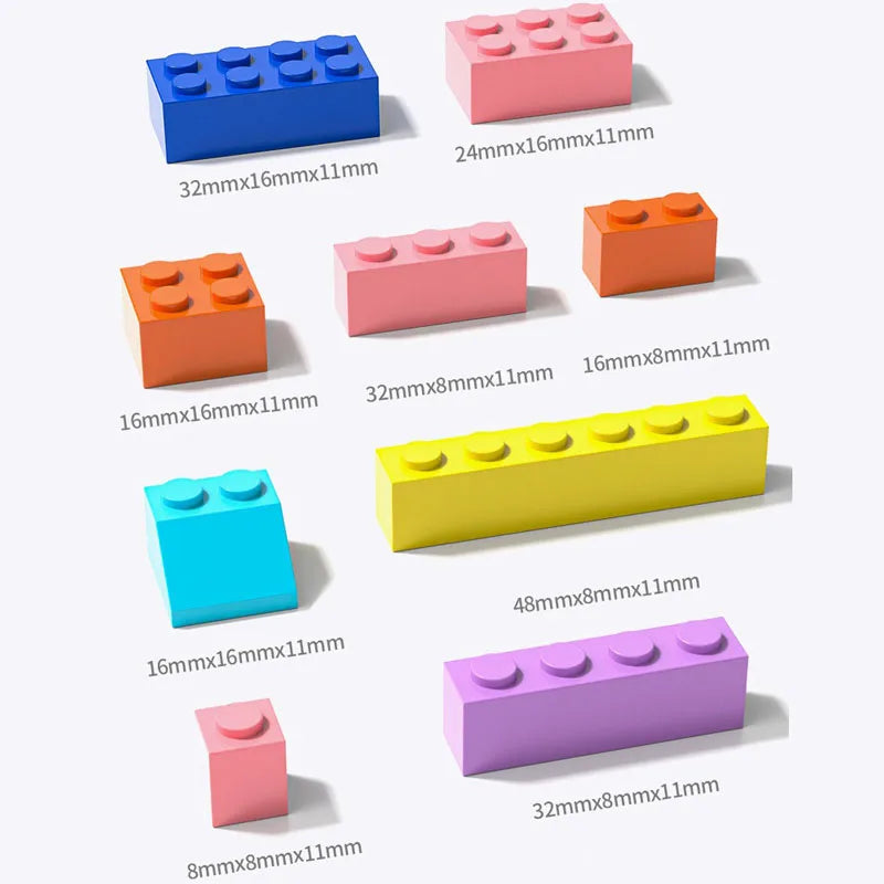 500/1000Pcs MOC Random Bulk Assemble Building Blocks Basis Parts Accessory DIY Creative Bricks Model Toys for Children Gifts
