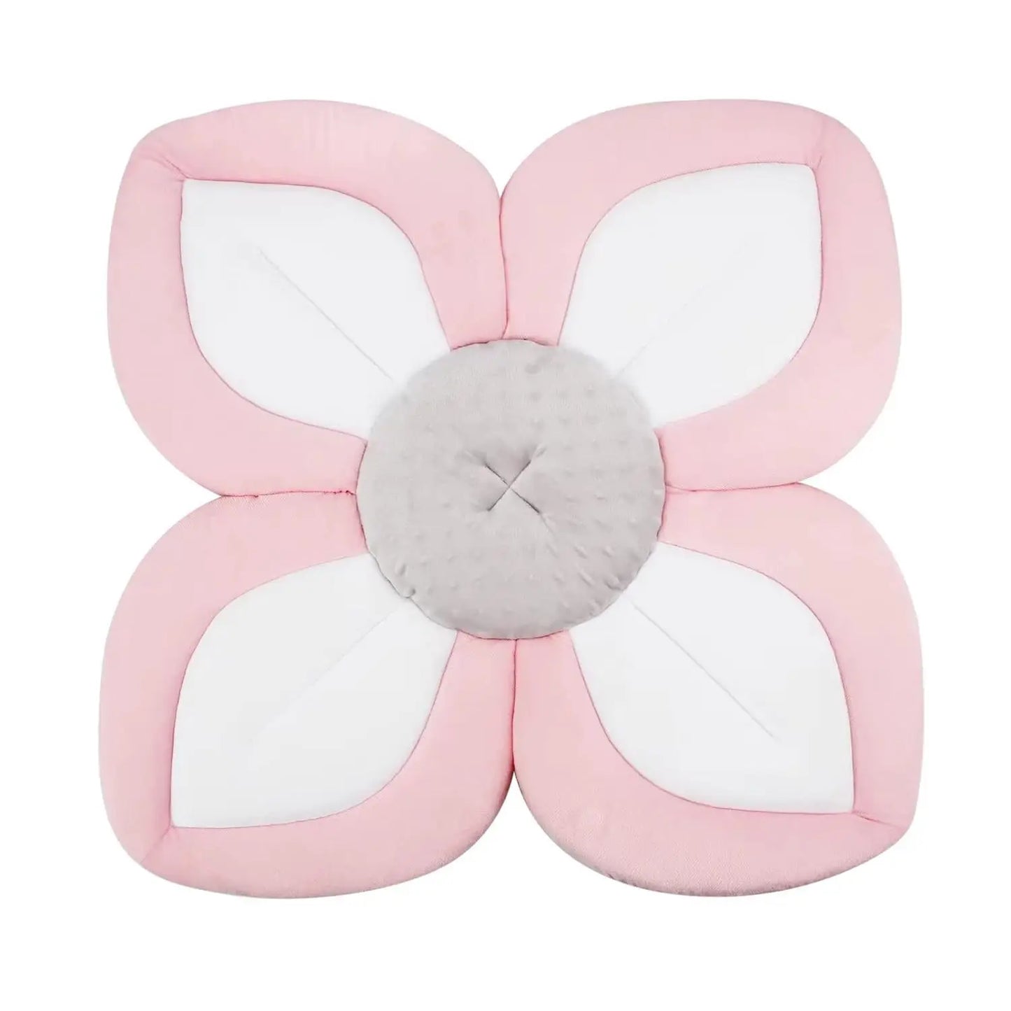 Blooming Bath Lotus Baby Bath Seat Plush Minky Baby Sink Bathtub Mat Cushion Safe Flower Seat for Newborns