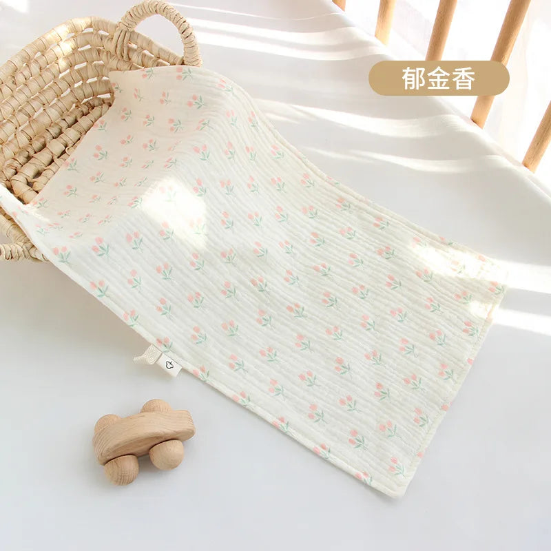 Cotton Muslin Baby Face Towel Long Burp Cloth for Newborn Kindergarten Hand Towels Infant Drooling Bibs Washcloth Baby Items