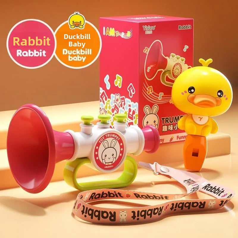 Trumpet Children's Toy Blow Music Baby Can Blow Instrument KIA Purden Brand Suitable for Ages 2 to 4 plus Years Old