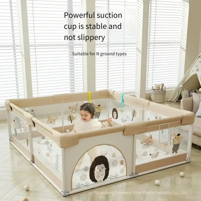 Parc pour bébé avec tapis – Parc de jeu sécurisé en filet pour les tout-petits