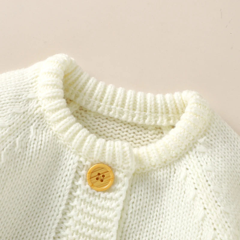 Knitted Baby Jumpsuit & Cap Set