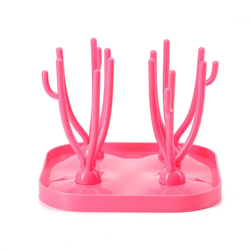Baby Bottle Drying Rack Cup Rack Removable Folding Tree Rack Clean Nipple & Accessory Storage Drying Rack