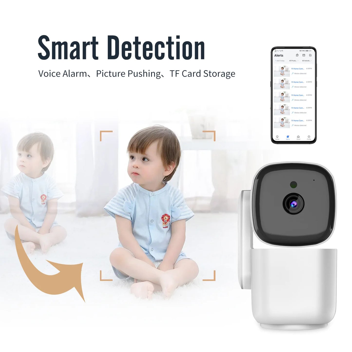 Caméra PTZ de surveillance bébé WiFi intelligente YiIOT 1080P