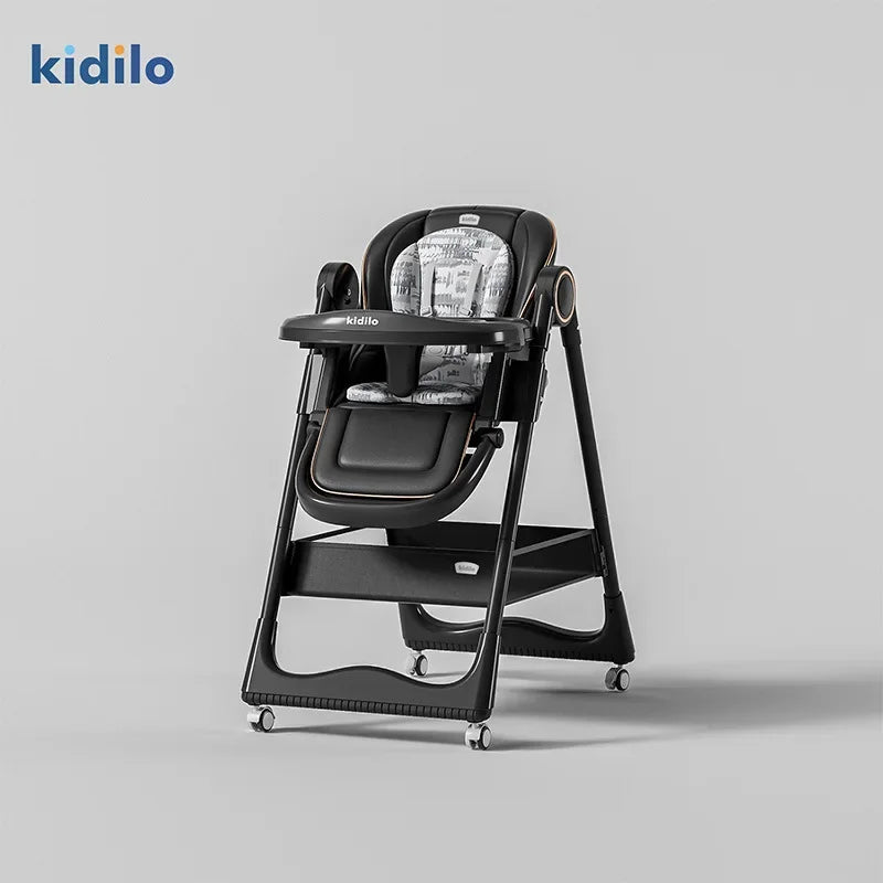 Kidilo Multifunctional Baby Highchair Stable and Safe with Adjustable Height Household Infant Dining Chair