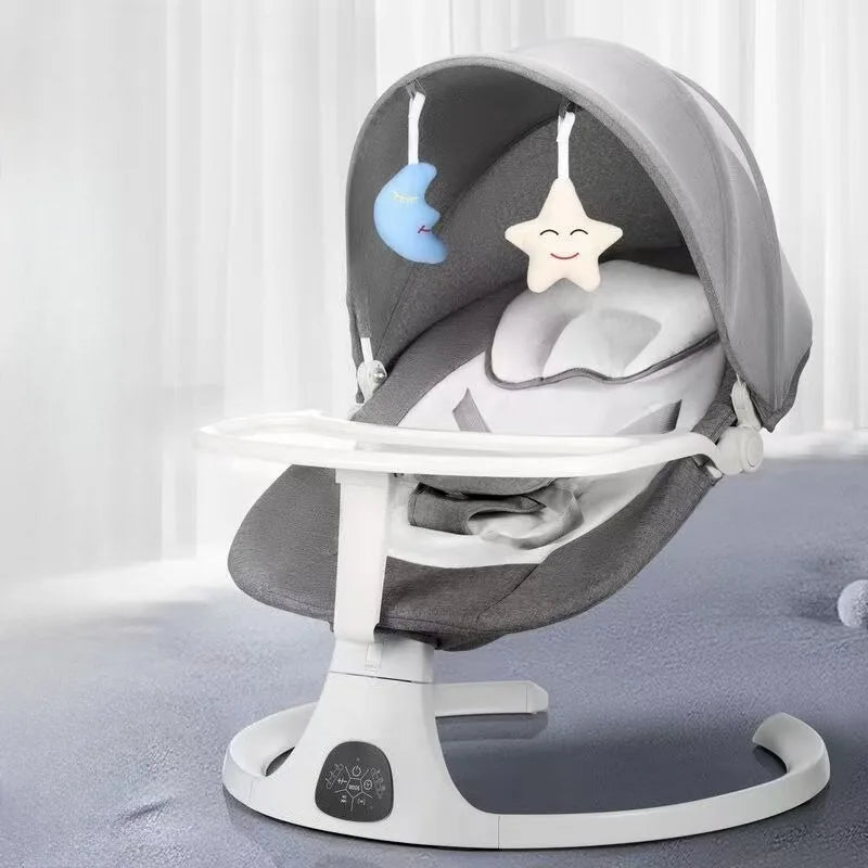 Electric Baby Rocker Soothing Swing Chair Newborns Reclining Cradle Sleeping Comfort  Baby Rocker Bassinet Electric Cradle Chair