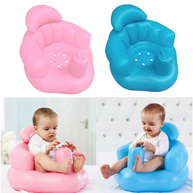 Inflatable Baby Bath & Lounge Chair – Soft, Portable Kids' Sofa