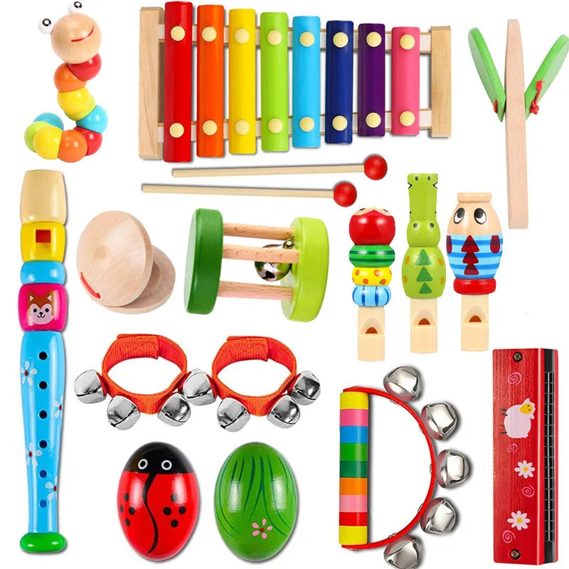 15PCS Montessori Music Set – Learn Through Play!