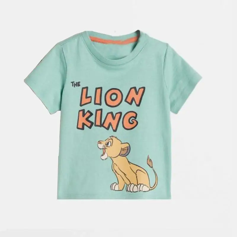 Mickey Tees Disney 2024 New Clothes For Boys And Girls Fashion Casual Loose Thin Round Neck Base Shirt Kids Short Sleeve Tees