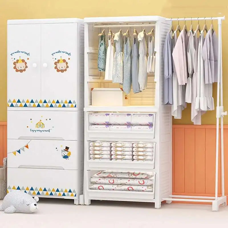 Cupboard Dressers Closet Organizer Plastic Home Clothes Baby Wardrobe Storage Bedroom Placard Armario Living Room Cabinets