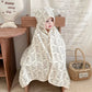 Soft Hooded Baby Bath Towel Cartoon Cloak  Super Absorbent Gauze Bathing Wrap for Newborn Infant Anti-Shedding & Skin-Friendly