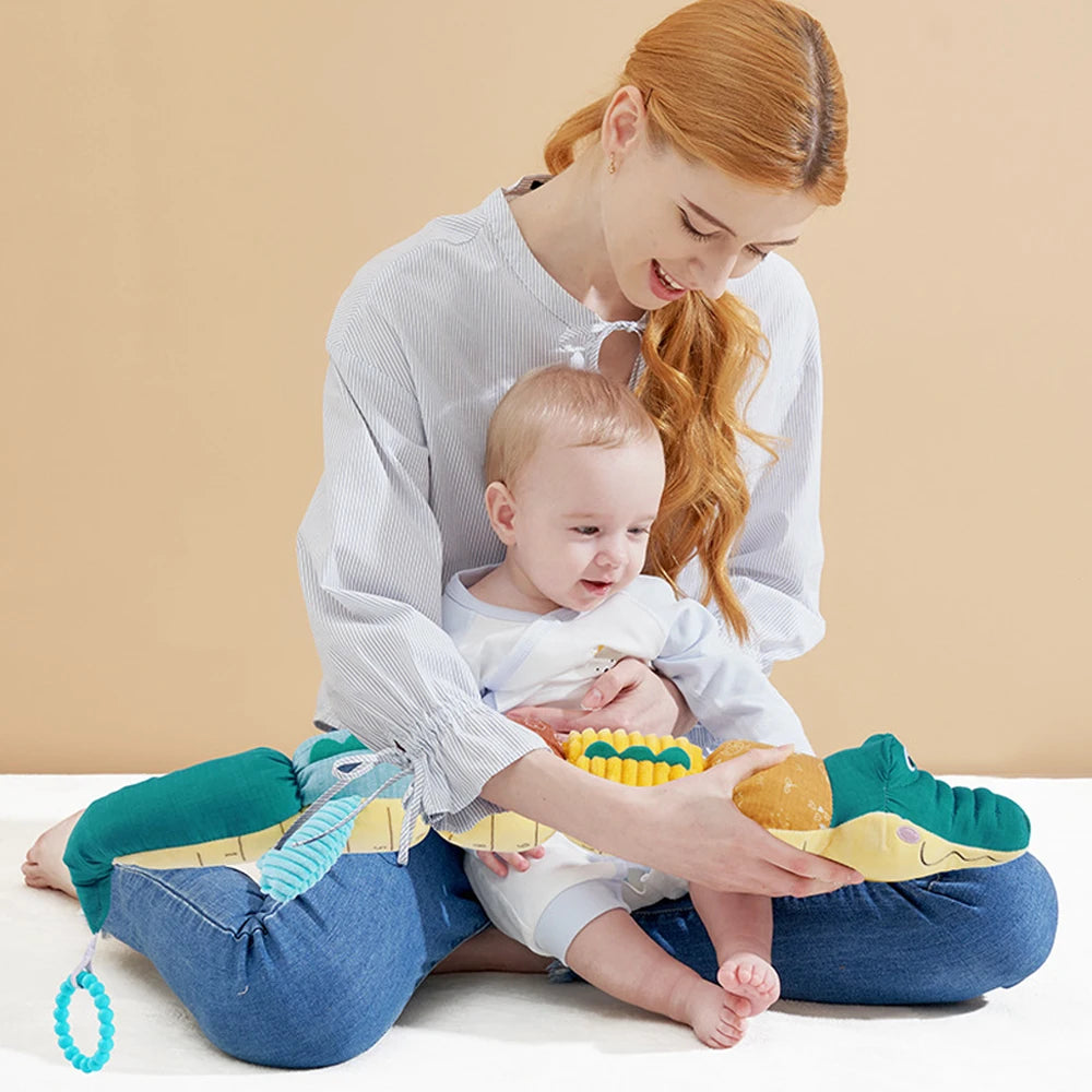 Hochet musical pour bébé – Chenille et Crocodile en peluche