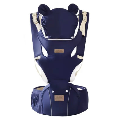 3 IN 1 Baby Hipseat Carrier Backpack Straps for Infant Toddler 0-36M Ergonomic With Windproof Hat for Winter Luminous Strips