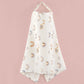 Muslin Nursing Covers for Breastfeeding, Privacy Breast Feeding Cover with Arch Neckline for Mom and Baby Nursing Apron