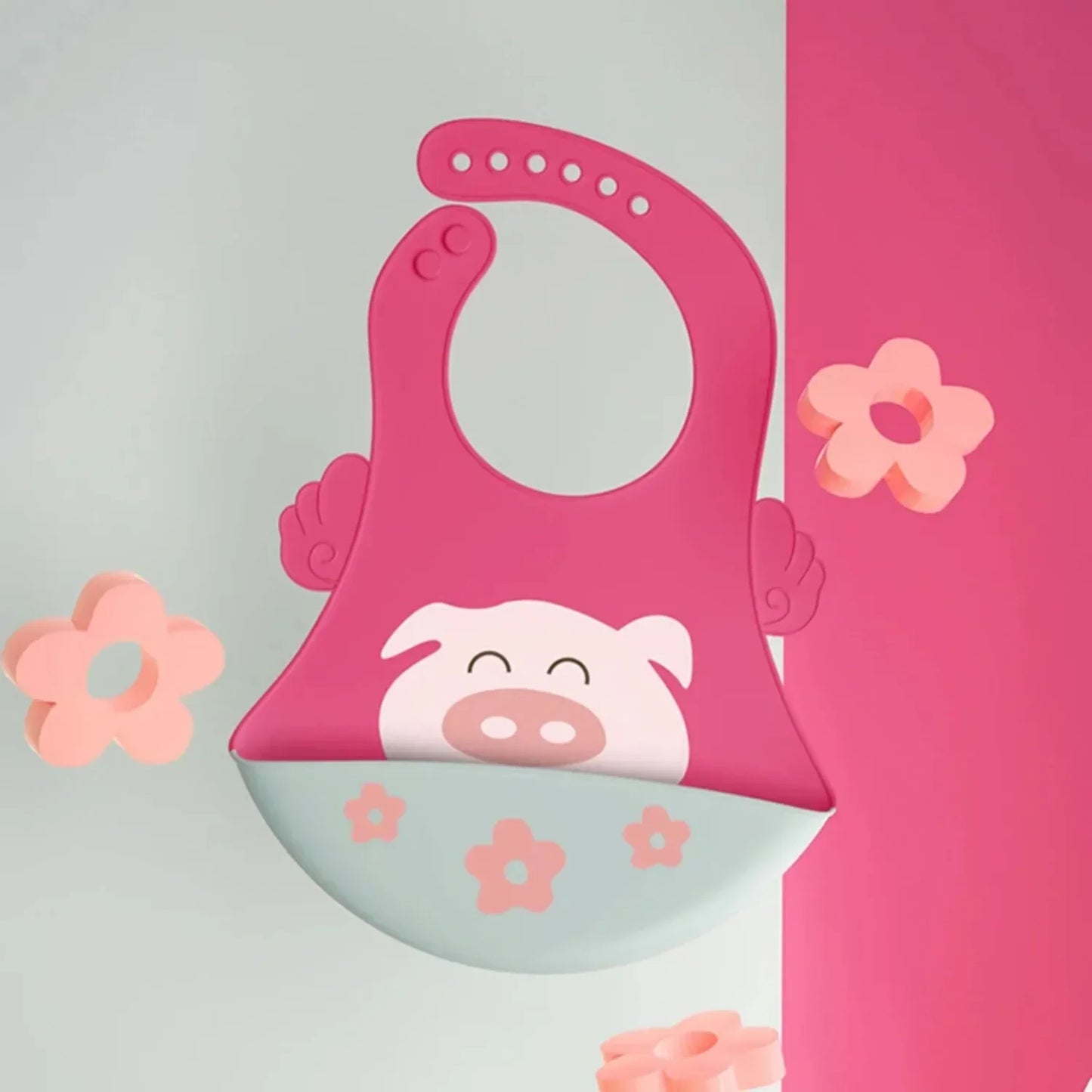 Silicone Baby Bib Waterproof Drool Bib Soft Cartoon Bib for Newborn Feeding Adjustable Burp Cloth for Babies Baby Bib Waterproof