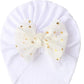 Cute Bow Baby Turban Hat Soft Elastic Beanie for Newborn Girls Summer