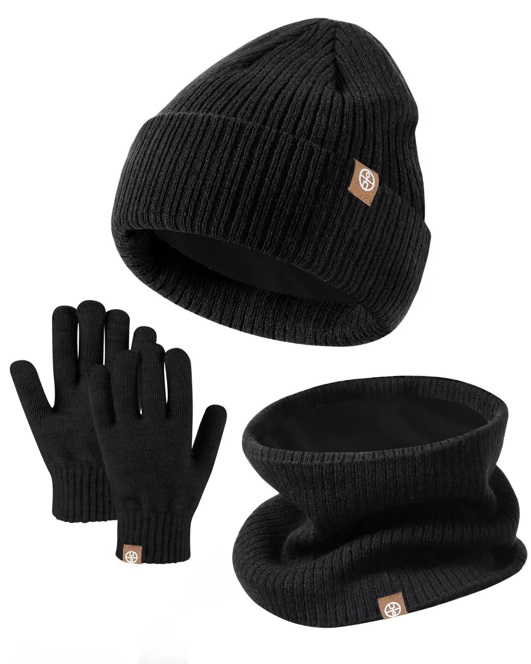 Autumn Winter 2-8Y Children's Knit Gloves Hat Scarf 3 Pieces Sets Outdoor Windproof Warm Kids Hats and Caps Muffler for Boy Girl