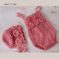 New-born Crochet Hat & Onesie Set – Handmade Photo Shoot Outfit
