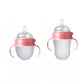 Silicone Nano Feeding Bottles Baby Bottle with Handle for Baby Weaning Anti-Choking Nipple Bottle for Baby 0-9 Month 150ML/250ML