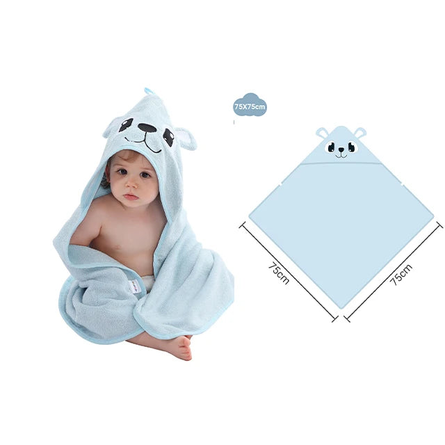 MICHLEY Lion Bamboo Baby Bath Towel Hooded Newborn Cute Cartoon Toddler Infant Bathrobe Shower Unisex For Kids Girls Boys 0-5T