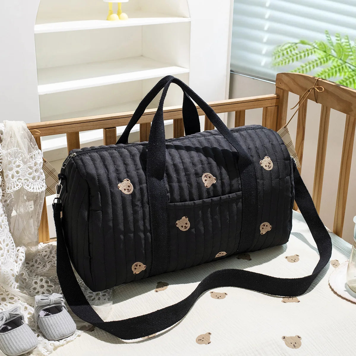 Embroidered Mommy Bag – Large-Capacity, Lightweight & Multi-Functional