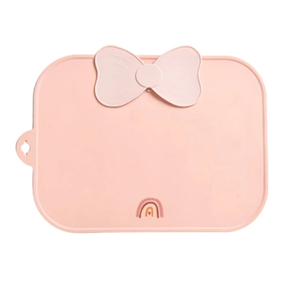 1pc Baby Feeding Plate Reusable Kids Placemats Silicone Tablemats Foldable Dinner Placemat for Toddlers Newborn