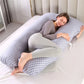 Multifunctional Pregnancy Pillow Four Seasons Universal Printed Pattern U-Shaped Waist Support Cushion Maternity Long Pillow