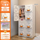 2025 Kids Wardrobe: Stainless Steel Storage Cabinet, Double Door Design Eco-Friendly & Child-Safe Easy Assembly Home Nursery