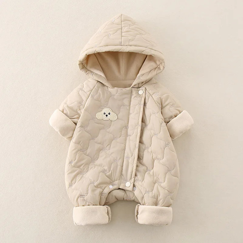 Cozy Cotton-Padded Infant Romper