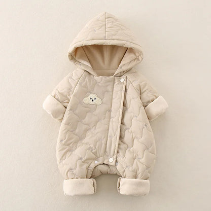 Cozy Cotton-Padded Infant Romper