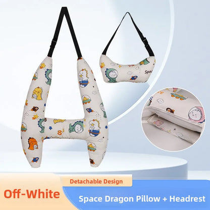 Children's Car Headrest  Cuion Long Distance Travel Se Ne Support Pillow Ba  Hable Sp Wool Filling