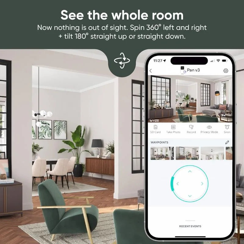 Caméra PTZ de surveillance bébé WiFi intelligente YiIOT 1080P