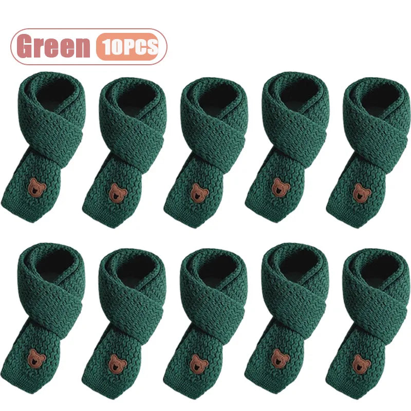 1-10PCS Children’s Winter Scarf Soft Warm Baby Neck Warmer for Boys and Girls Cute Korean Style Toddler Scarfs
