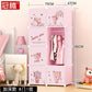 Low Profile Kids Storage Cabinet Cute Baby Clothes Organizer With Plastic Shelves For Nursery Toddler Room Furniture