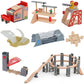 Wooden Train Track Racing Railway Street Sign Toys Bridge Tunnel Track Accessories Wood Tracks Creative Toys For Children Gift